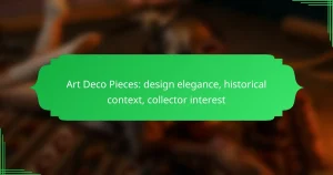 Art Deco Pieces: design elegance, historical context, collector interest