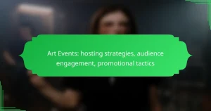 Art Events: hosting strategies, audience engagement, promotional tactics