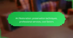 Art Restoration: preservation techniques, professional services, cost factors