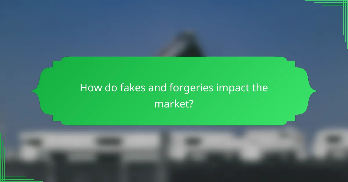 How do fakes and forgeries impact the market?