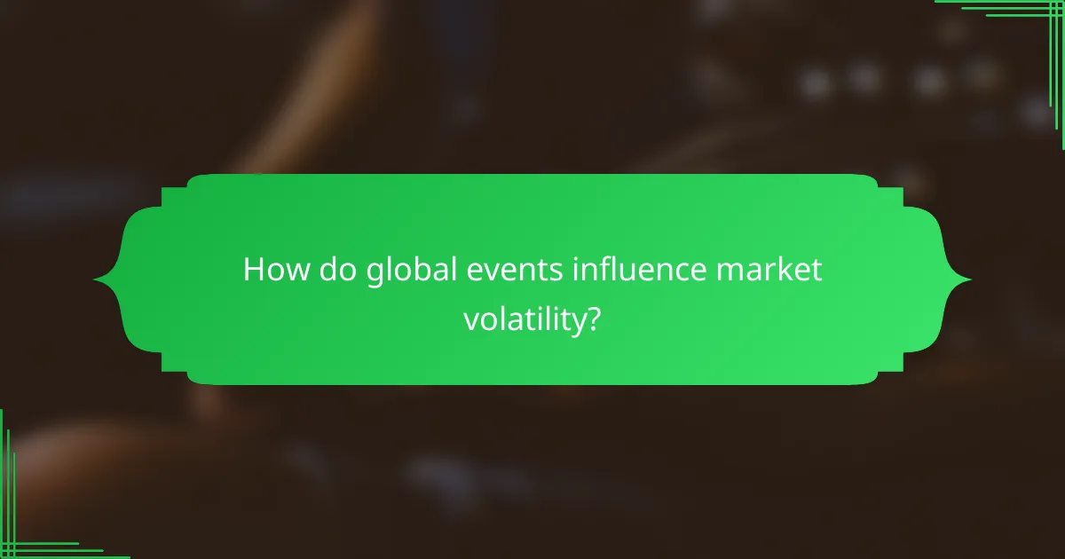 How do global events influence market volatility?