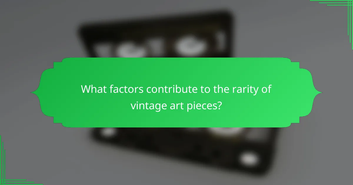 What factors contribute to the rarity of vintage art pieces?